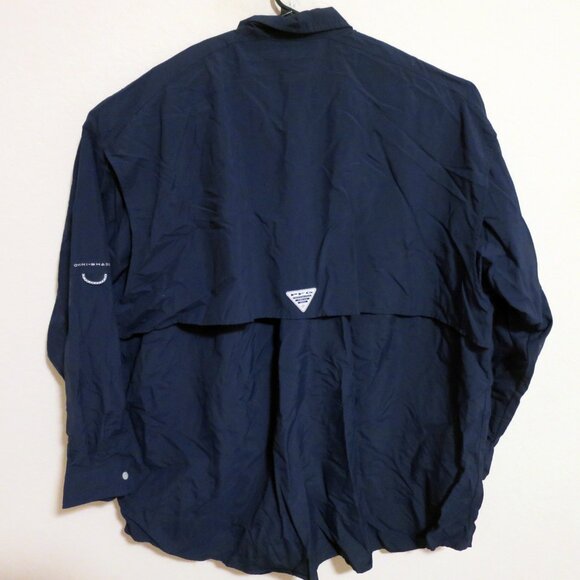 Columbia Shirt Mens 4XT Long Sleeve Button PFG Omni Shade Vented Fishing Blue - Picture 8 of 9